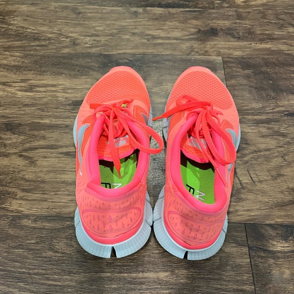 Nike Free Neon Orange Running Sneakers Sz. 8.5 - Picture 2 of 6